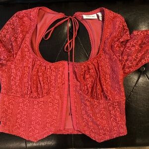 Red Lace Top